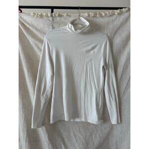Brooks Brothers White Long Sleeve Turtleneck Shirt Sz. M